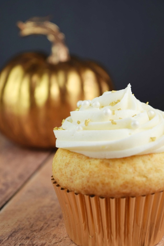 Caramel Apple Cider Cupcakes with RumChata Frosting